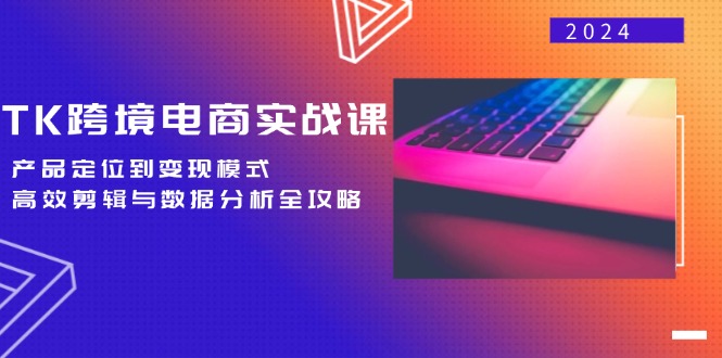 TK跨境电商实战课：产品定位到变现模式，高效剪辑与数据分析全攻略